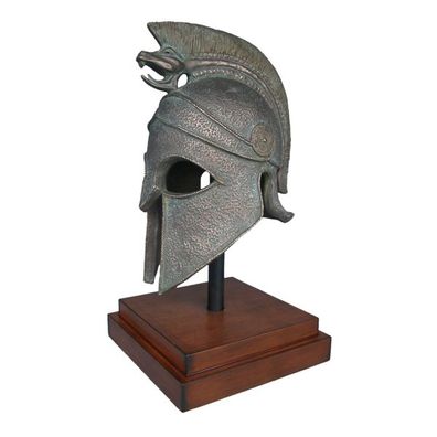 Alexander der Große Helm lebensgroß 65cm für draußen aus Polyresin