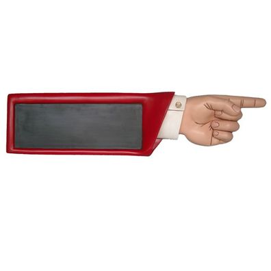 Wegweiser Hand mit Tafel groß mit Angebotstafel lebensgroß 10cm für draußen aus Polyr