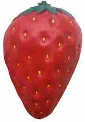 Erdbeere klein vergrößert 42cm für draußen aus GFK