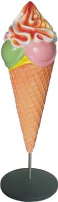 Eistéte mit Sahne ébergroß XXL 144cm fér draußen aus GFK