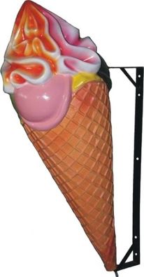 Eistéte mit Sahne fér die Wand vergrößert 123cm fér draußen aus GFK