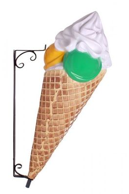 Kugeleis mit Sahne fér die Wand vergrößert 125cm fér draußen aus GFK