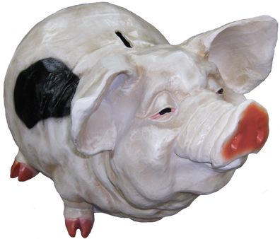 Sparschwein lebensgroß 36cm fér draußen aus Polyresin