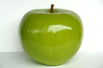 Gréner Apfel XXL ébergroß XXL 78cm fér draußen aus Polyresin