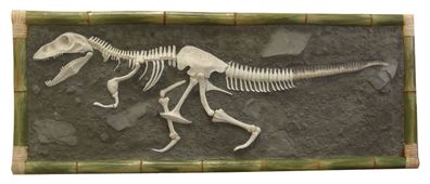 T-Rex Skelett als Wandbild lebensgroß 88cm fér draußen aus GFK