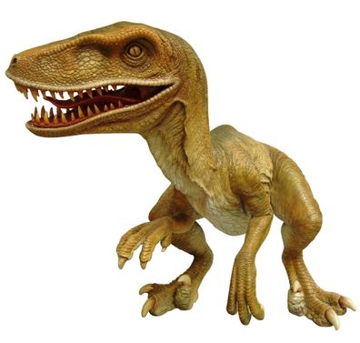 Velociraptor laufend lebensgroß 149cm fér draußen aus GFK