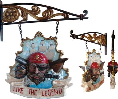Live the Legend Schild beidseitig lebensgroß 61cm fér draußen aus GFK
