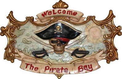 Pirate Bay Schild lebensgroß 61cm fér draußen aus GFK