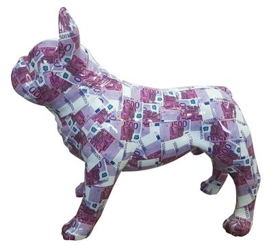 Money Bulldog lebensgroß 80cm fér draußen aus GFK