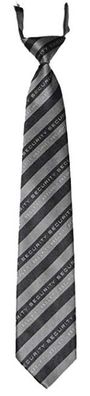 Security Krawatte schwarz vorgebunden Gummizug mit eingewebtem Schriftzug
