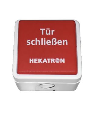 Hekatron Handauslösetaster HAT 02 IP20 weiß/ rot für Brandschutztür