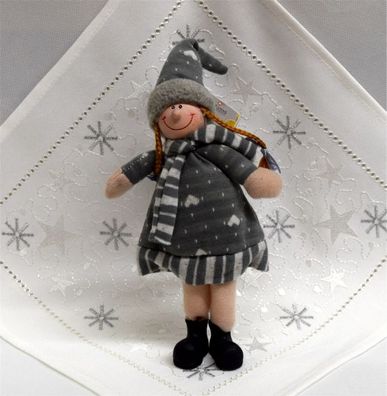 Mädchen Wichtel Dekorationsfigur stehend 20 * 11 cm Adventszeit Weihnachten