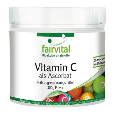 Vitamin C als Ascorbat - 300g Pulver 100% pur - fairvital