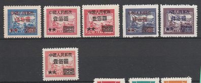 VR China 1950 87 - 91 a + b ( Freimarken) x postfrisch