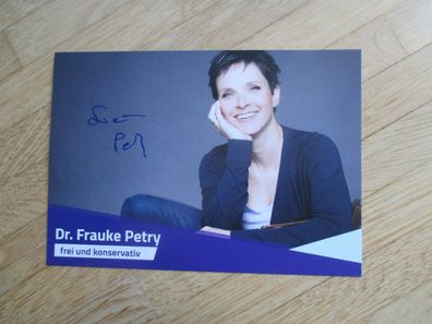 MdB AfD Blaue Wende Politikerin Dr. Frauke Petry - handsigniertes Autogramm!!!