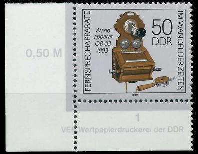 DDR 1989 Nr 3228 postfrisch ECKE-ULI X0DE3EA