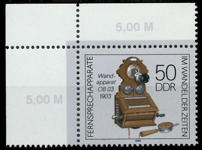 DDR 1989 Nr 3228 postfrisch ECKE-OLI X0DE3EE