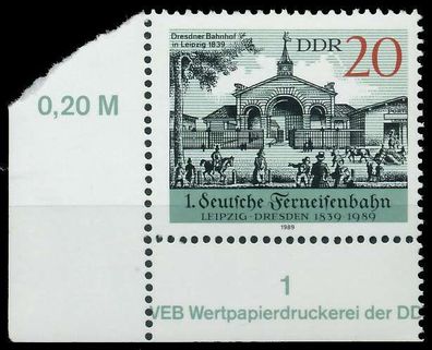 DDR 1989 Nr 3239 ndgz postfrisch ECKE-ULI X0E3C62