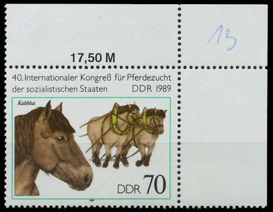 DDR 1989 Nr 3263 postfrisch ECKE-ORE X0E3F4E