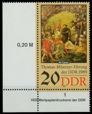 DDR 1989 Nr 3271 postfrisch ECKE-ULI X0E40AA