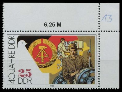 DDR 1989 Nr 3282 postfrisch ECKE-ORE X0E41CE