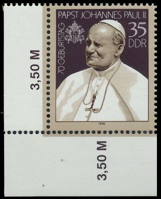 DDR 1990 Nr 3337 postfrisch ECKE-ULI SB7FA86