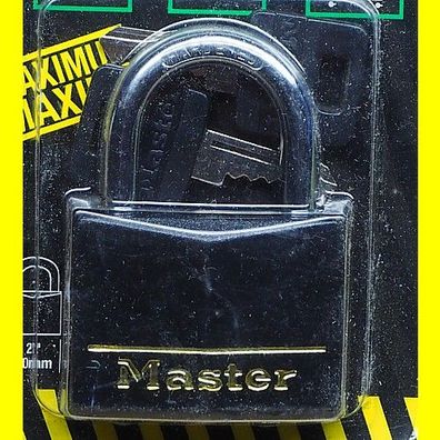 Master Lock Vorhängeschloss 150DBLK - Breite 50 mm - Stahlbügel gehärtet