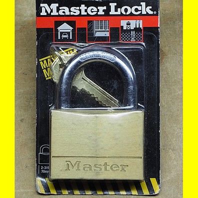 Master Lock Vorhängeschloss 170D - Breite 70 mm - Gehärteter Stahlbügel 11 mm