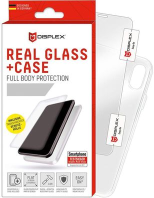 Displex Real Glass 0,33mm + Hülle für Apple iPhone Xr - Displayschutzglasfolie