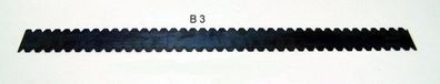 3 Stück Zahnung B3 für Kleberkelle 18 cm für Sisal Kokos Mosaikparkett Kleber