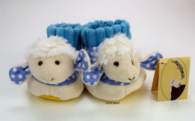 Babyschuhe Schaf Blau Erstlinge Socken Überschuhe Baby Plüschschuhe Junge 0-10