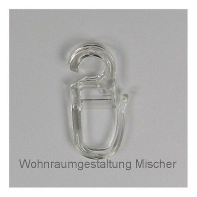 Faltenhaken für Ring, Öse 9-10 mm, Kunststoff, 10 St.