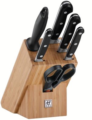Zwilling Professional S Messerblock Küchenmesser Messer Block Schere Bambus 7tlg