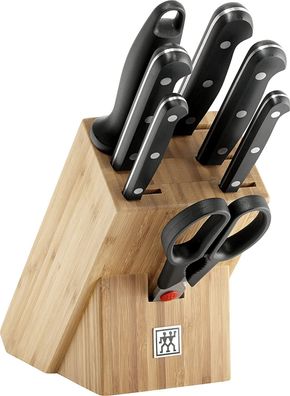 Zwilling Twin Gourmet Messerblock Küchenmesser Messer Block Schere Bambus 8tlg