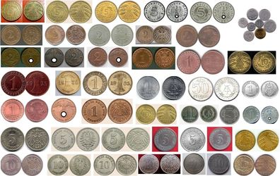 Deutschland Alten Münzen, 13 Stück für 6 Euro. Erhaltung: sehr gut bis wie neu!