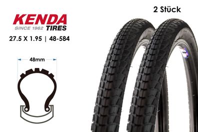 2 Stück KENDA Komfort K841A Fahrrad MTB Reifen 27.5x1.95 Mantel Decke Tire 48-584 ...