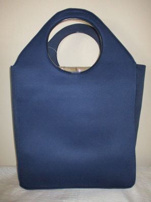 Shopper Einkaufstasche mit Kühltasche 2 in 1 Blau Stabil Groß