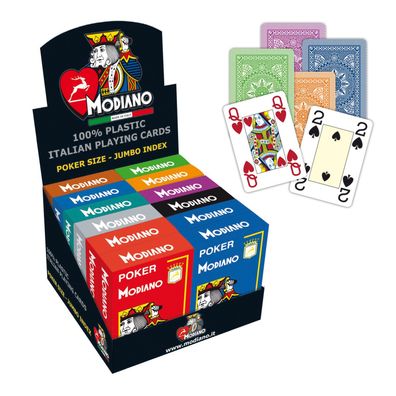 Plastik Pokerkarten 4 Jumbo Index von Modiano