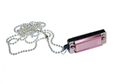 Mundharmonika Spielbar Kugelkette Halskette Miniblings 80cm Harmonika rosa