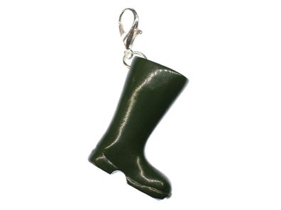 Gummistiefel grün Charm Anhänger Bettelarmband Miniblings Stiefel Boots Schuhe