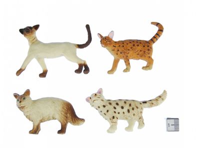 10x Katzen Set Aufstellfigur Miniblings Kätzchen Rassekatzen Hauskatze Perser Mix