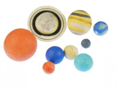 9x Planeten Figuren Aufstellfiguren Set Planet Sonnensystem Erde Mars Saturn