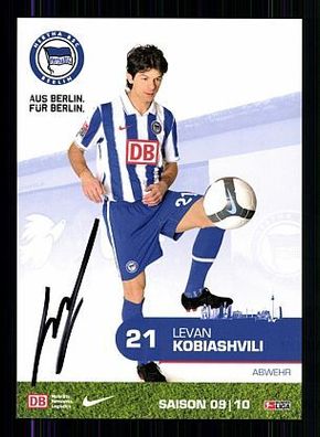 Levan Kobiashvili Hertha BSC Berlin 2009-10 Autogrammkarte + A 57430