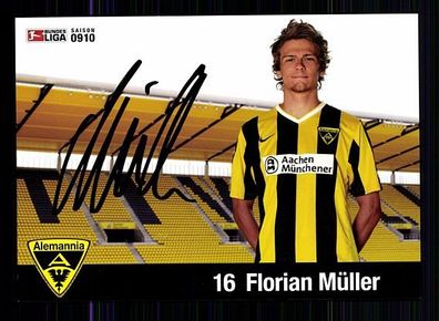 Florian Müller Alemania Aachen 2009-10 Autogrammkarte + A 57447