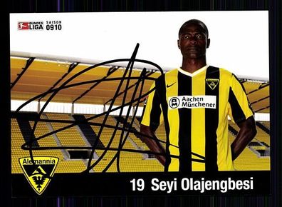 Seyi Olajengbesi Alemania Aachen 2009-10 Autogrammkarte + A 57446