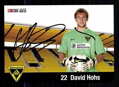 David Hohs Alemania Aachen 2009-10 Autogrammkarte + A 57445