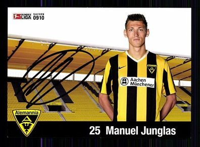 Manuel Junglas Alemania Aachen 2009-10 Autogrammkarte + A 57443