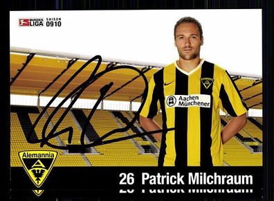 Patrick Milchraum Alemania Aachen 2009-10 Autogrammkarte + A 57442