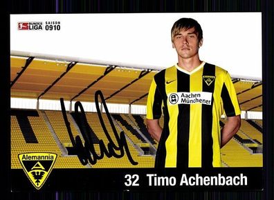 Timo Achenbach Alemania Aachen 2009-10 Autogrammkarte + A 57441