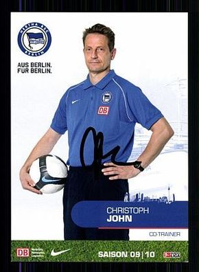 Christoph John Hertha BSC Berlin 2009-10 Autogrammkarte + A 57426